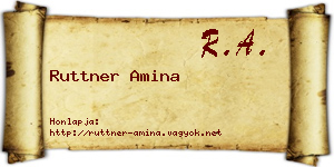 Ruttner Amina névjegykártya